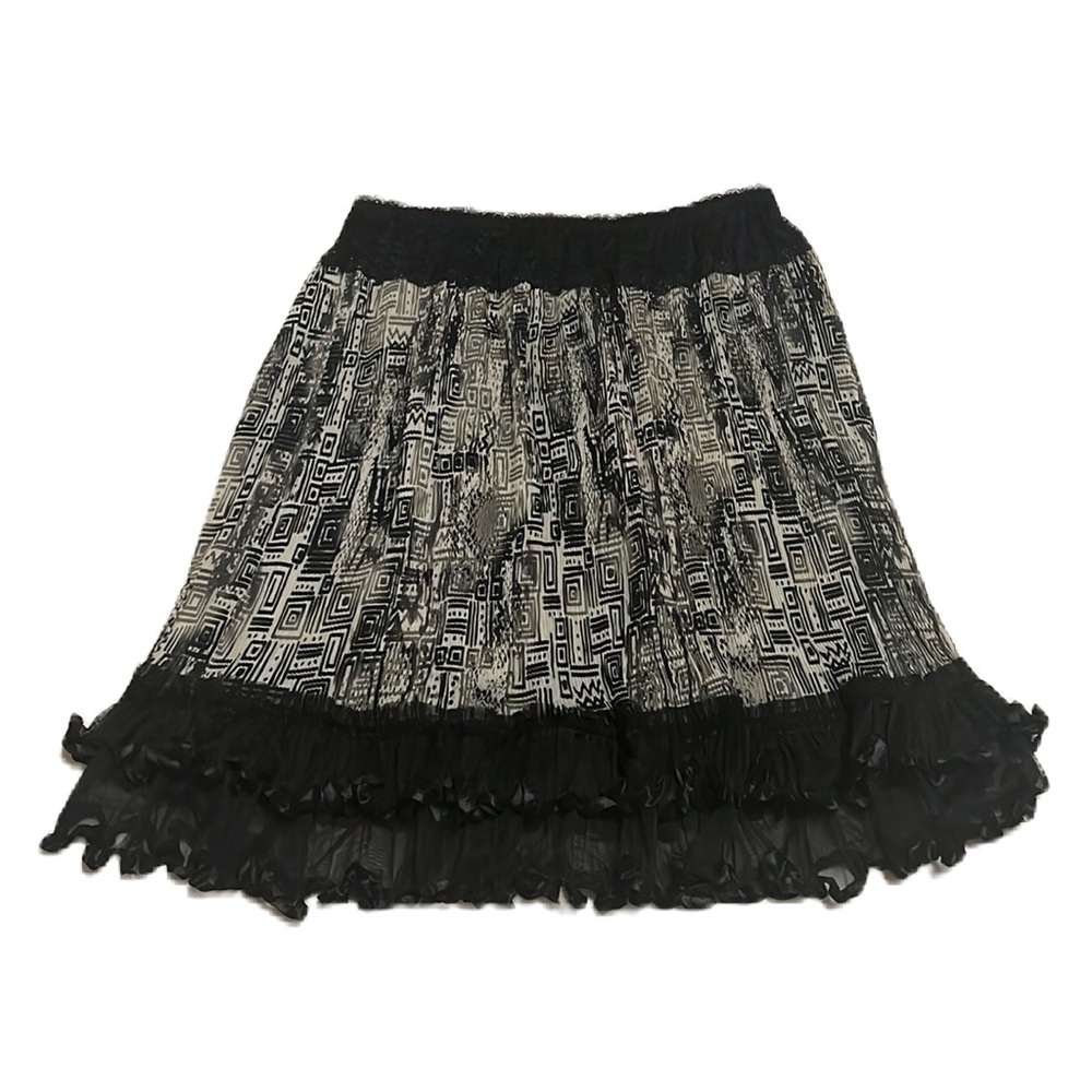 LAPIS, Elastic Waist, Lace Waist, Beautifully Made Hem Skirt, Multi Color, XL